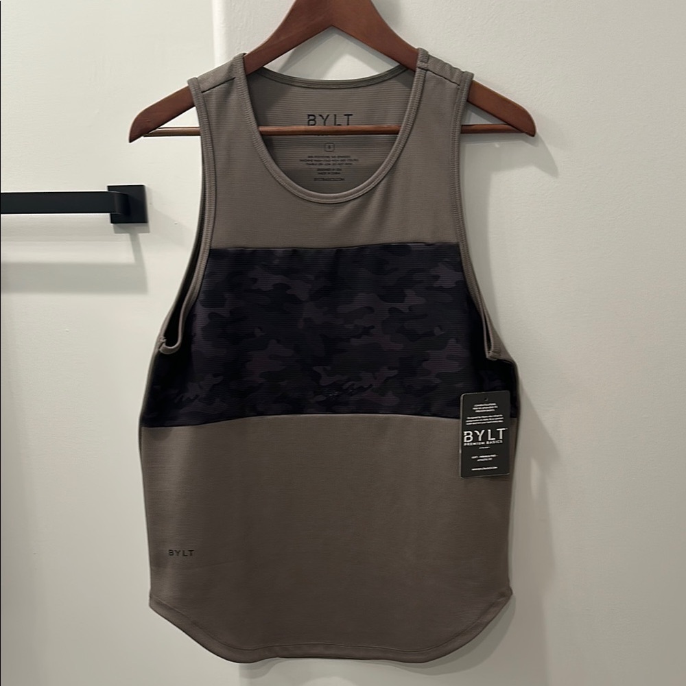 BYLT Gray and Black Tank Top